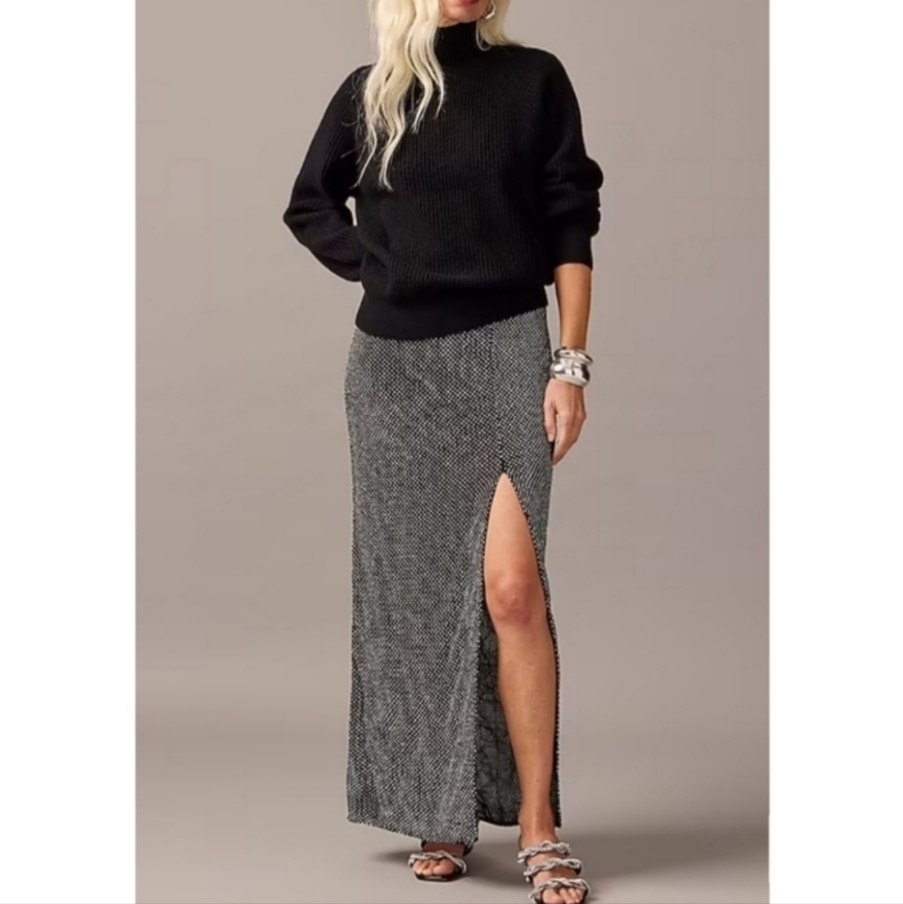 J.Crew Collection Side-Slit Rhinestone Skirt - Picture 6 of 11